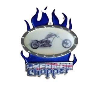 2005 American Chopper Christmas Ornament Motorcycle Flame Logo Limited Edition